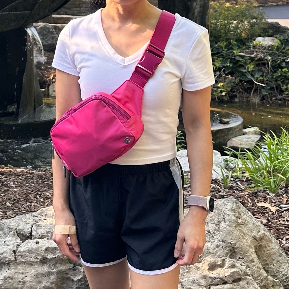 Like New Lululemon Everywhere Belt Bag Large 2L (Wild Berry Color)